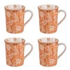 ALIYA Coffret Mugs Grès Orange TABLE PASSION 30cl - Les 4