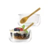 Bols à Double Paroi NUTS Avec Cuillère En Bambou Lot De 2
