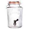 Bonbonne En Verre Strié Avec Robinet Jus Punch Rhum Arrangé KILNER 5 L SC
