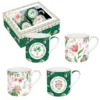 EASY LIFE BOTANIC CHIC Coffret 4 Mugs 30cl En Porcelaine