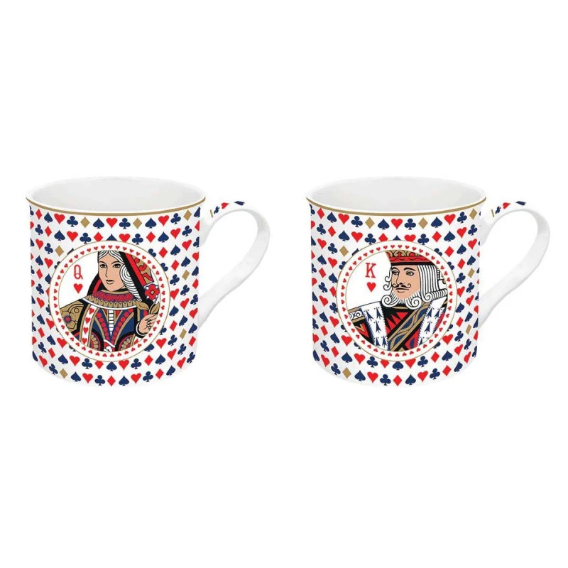 EASY LIFE CASINO ROYAL Coffret 2 Mugs 30 Cl En Porcelaine