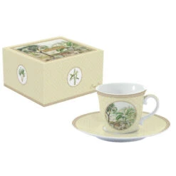 EASY LIFE CEYLON Tasse Thé Café Porcelaine En Coffret Cadeau SC