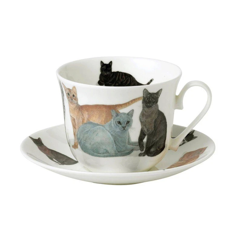 CHATS Tasse Déjeuner Thé Café En Porcelaine Fine SC – Image 2
