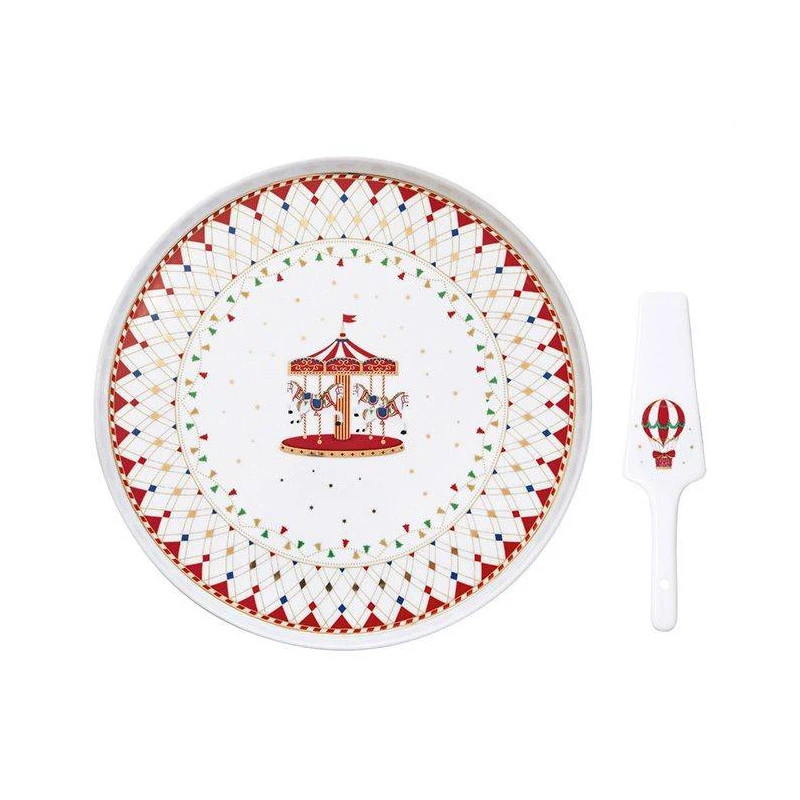 EASY LIFE CHRISTMAS WONDERLAND Plat à Tarte Avec Sa Pelle En Porcelaine D32 – Image 2