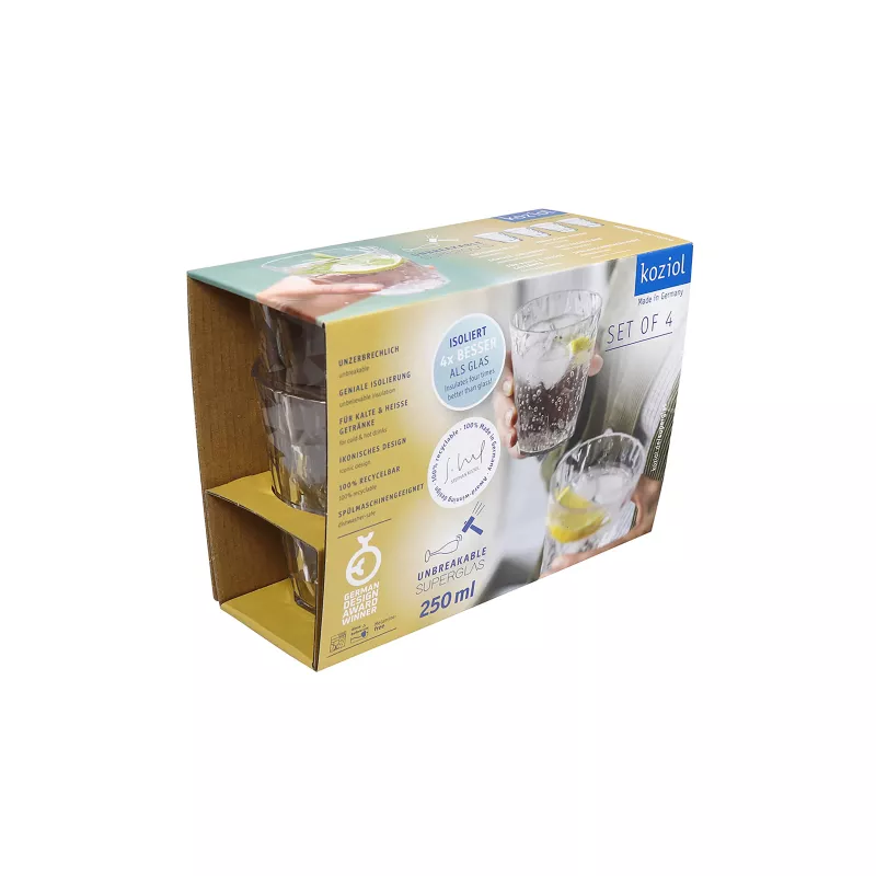 Koziol Club N°1 Verre à Eau 250 Ml Polycarbonate Kosiol Set De 4 – Image 3