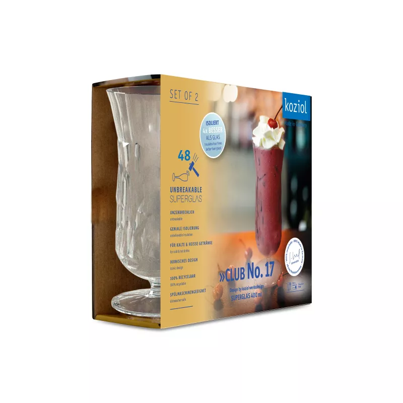Koziol Club N°17 Verre à Cocktail Hurricane 400 Ml Polycarbonate Kosiol Set De 2 – Image 3
