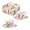 EASY LIFE CORAL REEF Coffret 2 Tasses à Café 11 Cl En Porcelaine