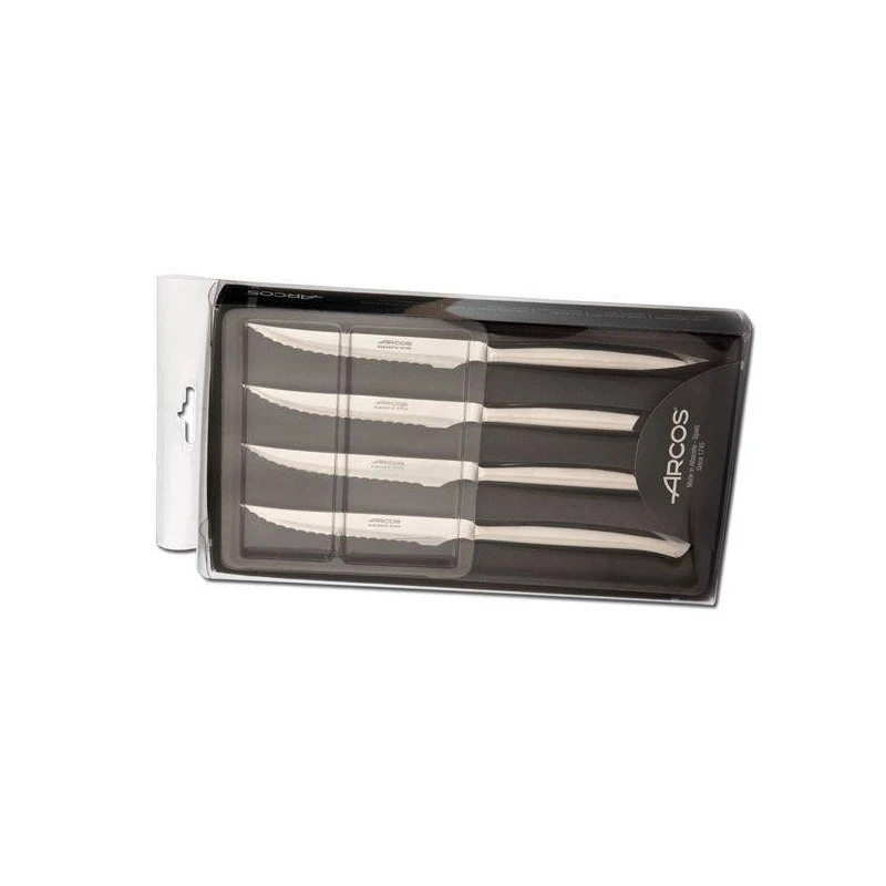 Couteau à Steak Tout Inox ARCOS Lame Microdentée 11 Cm - Boite De 4 – Image 3