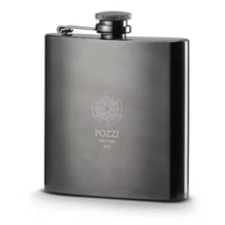 Flasque En Inox Noir 180 Ml Pozzi Milano