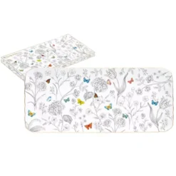EASY LIFE Fleurs Et Papillons Plat à Cake 36 X 16 Cm EASYLIFE
