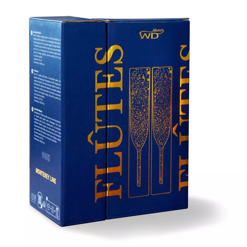 Flûte à Champagne Double Paroi Verre Tube 15 Cl WD Lifestyle - Les 2 – Image 3