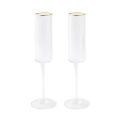 EASY LIFE Flute à Champagne X2 20 Cl Avec Liseret Or