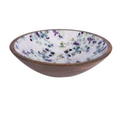 GARDEN Saladier Coupe En Manguier Et Intérieur émaillé D30 TABLE PASSION