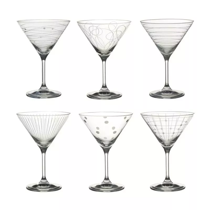 GRAPHIK Verre à Cocktail 29 Cl En Verre Gravé – Image 2