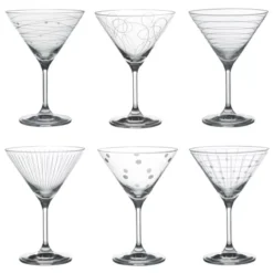 GRAPHIK Verre à Cocktail 29 Cl En Verre Gravé