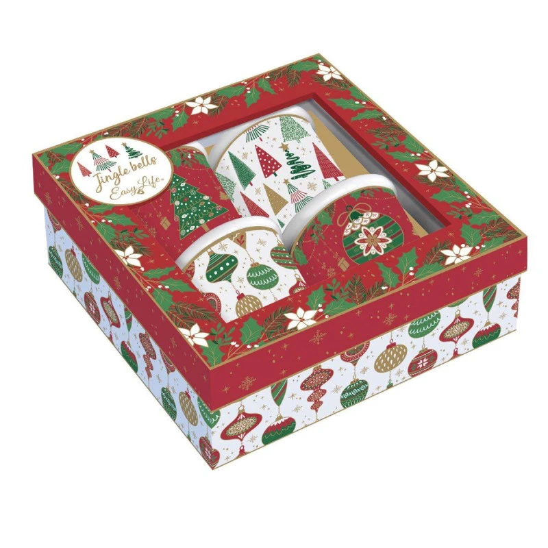 EASY LIFE JINGLE BELLS Coffret Tasse Café Expresso En Porcelaine EASYLIFE 100 Ml - Les 4 – Image 7