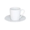 LOUNA Tasse Café Avec Sous-tasse En Porcelaine Blanche - Les 6 TABLE PASSION
