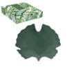EASY LIFE MADAGASCAR Plat De Service Porcelaine L35 X 29 Feuille Ginko Vert SC