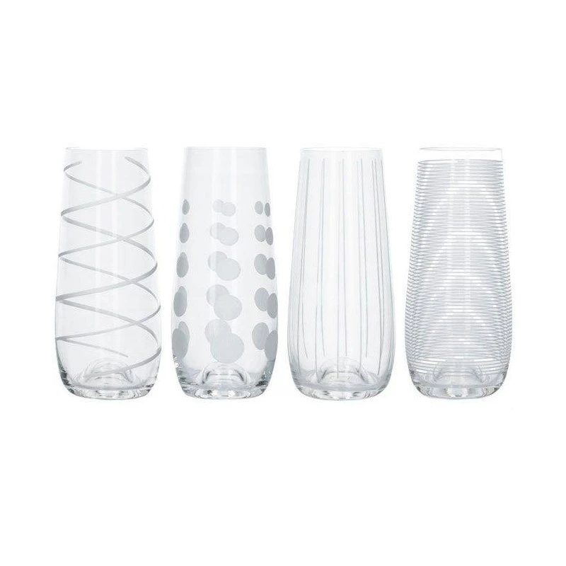 MIKASA Flûtes Sans Pied Gravées Cristal - Les 4 – Image 2