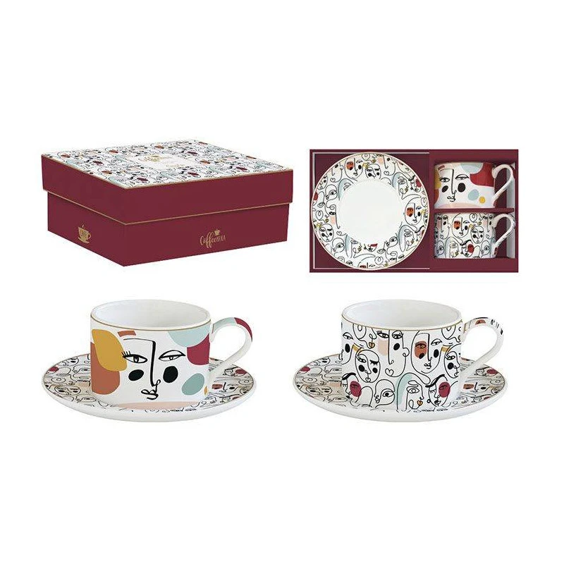 EASY LIFE MODERNISM Coffret Duo Paire Tasse à Déjeuner Porcelaine EASYLIFE – Image 4