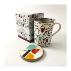 EASY LIFE MODERNISM Coffret Mug Tisanière Porcelaine