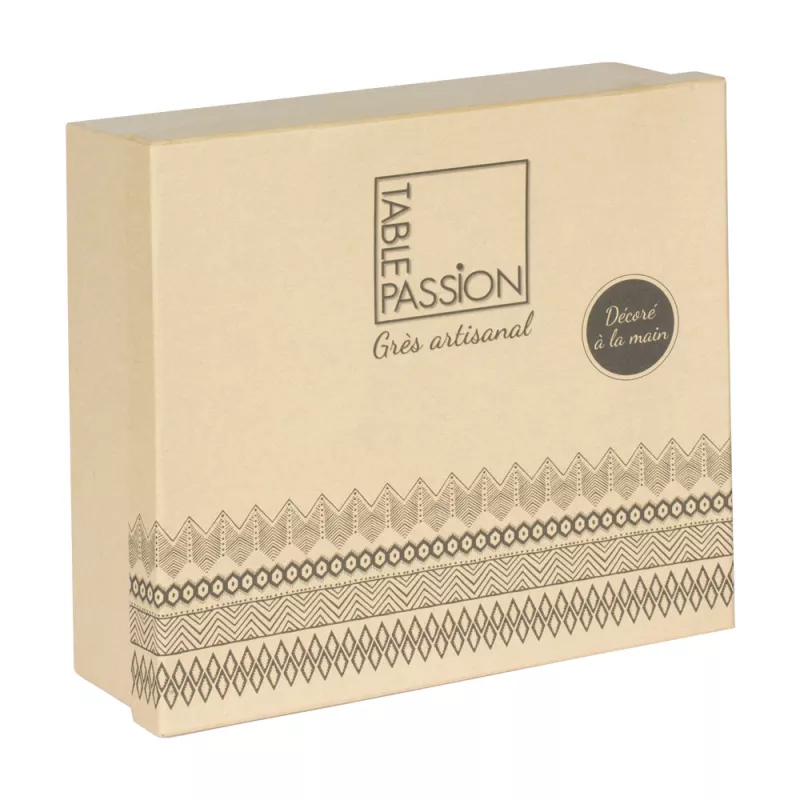 NELSON Coffret Mugs Grès TABLE PASSION 30cl - Les 4 – Image 4