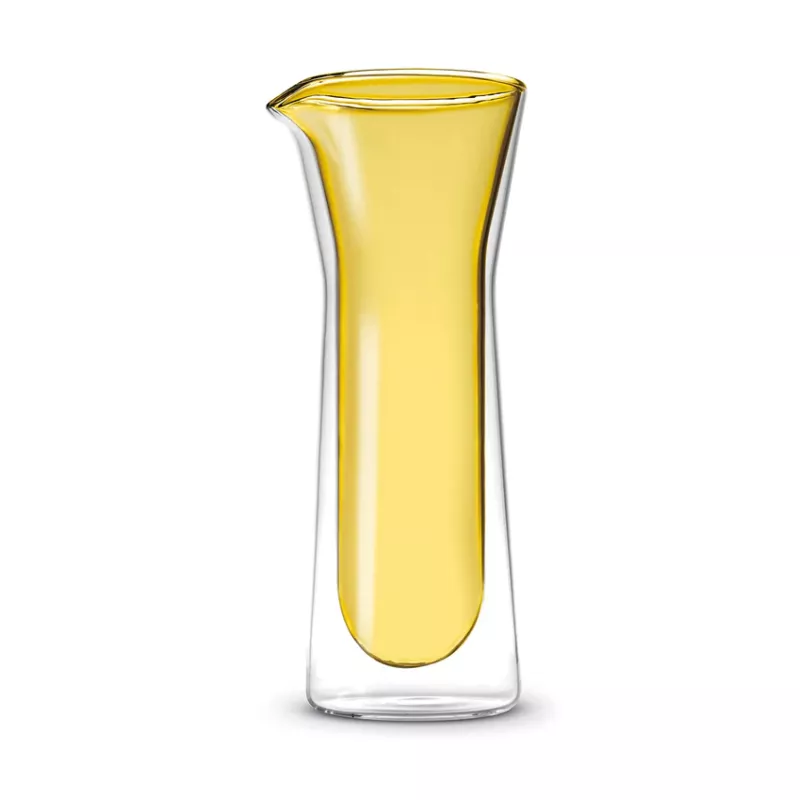 Pichet Broc Carafe En Verre Double Paroi Jaune 800 Ml WD Lifestyle