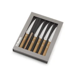 PIZZA Bois Coffret De 6 Couteaux Ă Steak Et Pizza Manche BOIS Pakka AMEFA