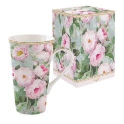 EASY LIFE ROSES EN FLEUR Coffret 1 Mégamug 60cl En Porcelaine
