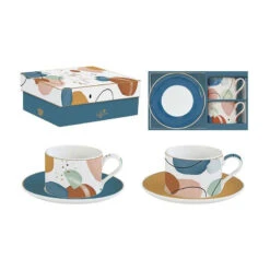 EASY LIFE SHAPES Coffret Duo Paire Tasse à Déjeuner Porcelaine