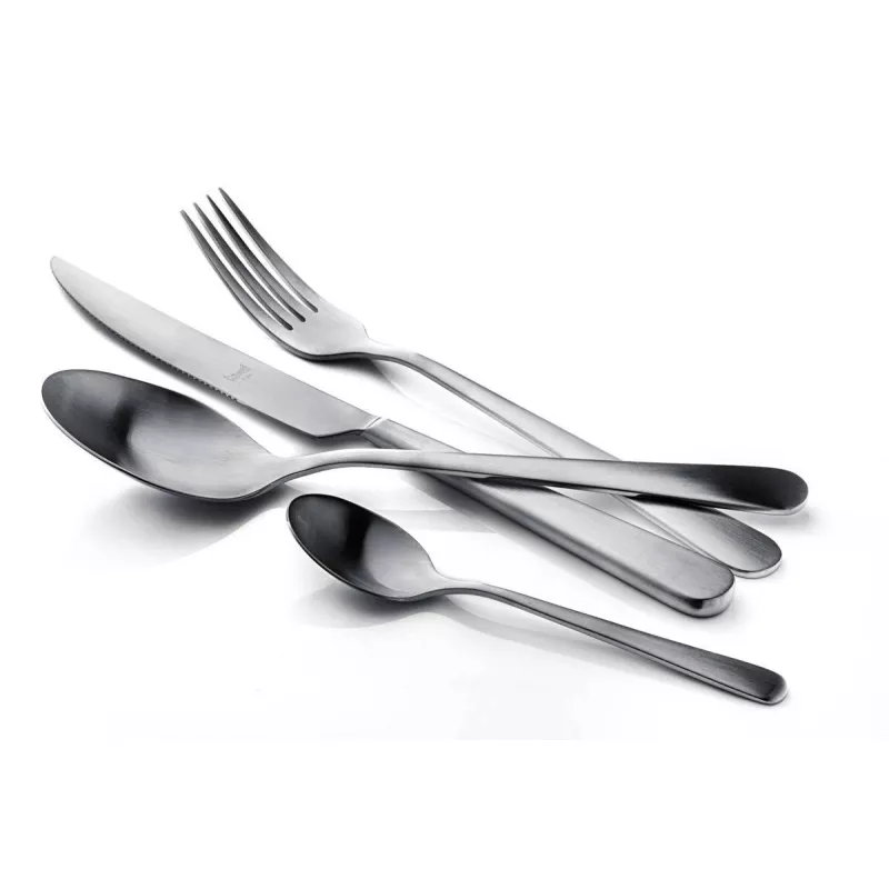 STOCCOLMA Ménagère 24 Pcs Inox Brossé ICE Mepra