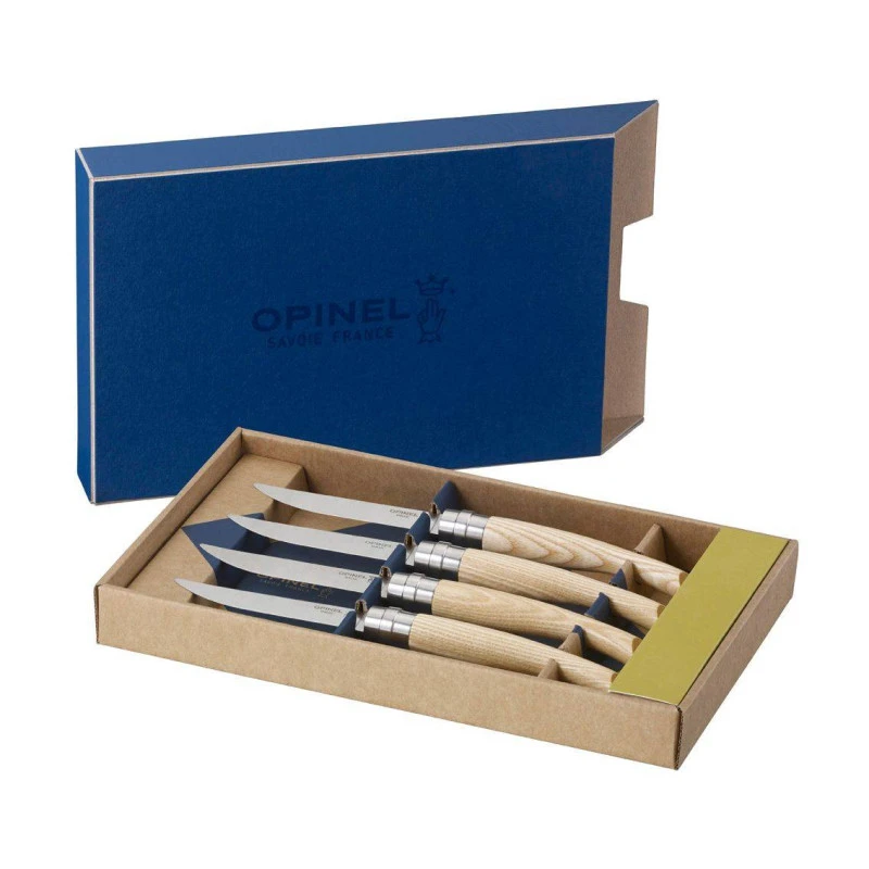 TABLE CHIC Coffret Kraft 4 Couteaux Steak De Table FrĂŞne OPINEL