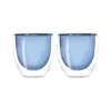 Tasse à Café Expresso En Verre Double Paroi 8 Cl WD Lifestyle Bleu - Les 2