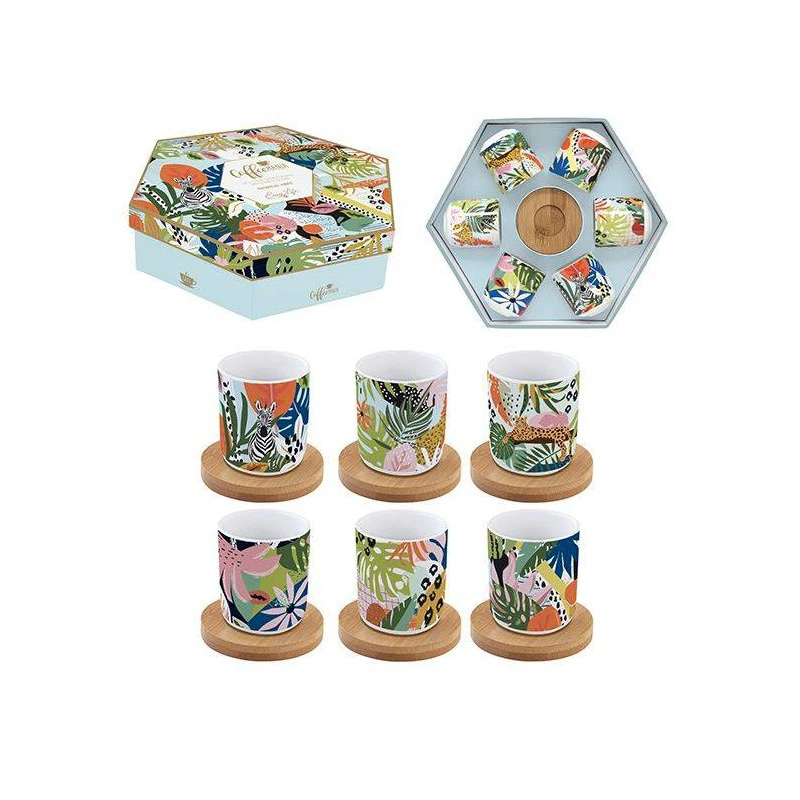 EASY LIFE TROPICAL VIBES Coffret Tasse Expresso Porcelaine - Les 6 – Image 2