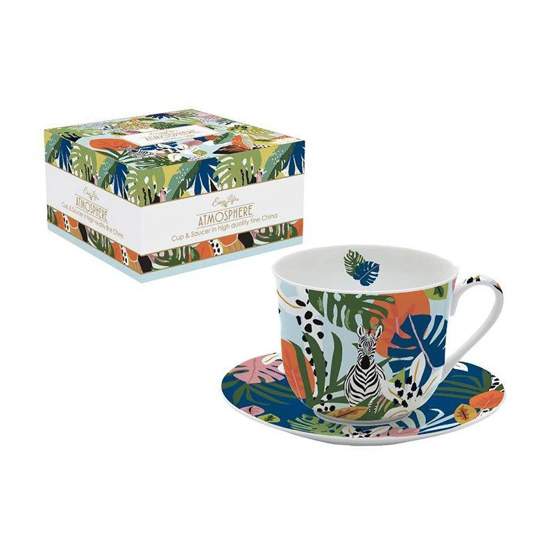 EASY LIFE TROPICAL VIBES Tasse à Déjeuner Porcelaine Fine – Image 2