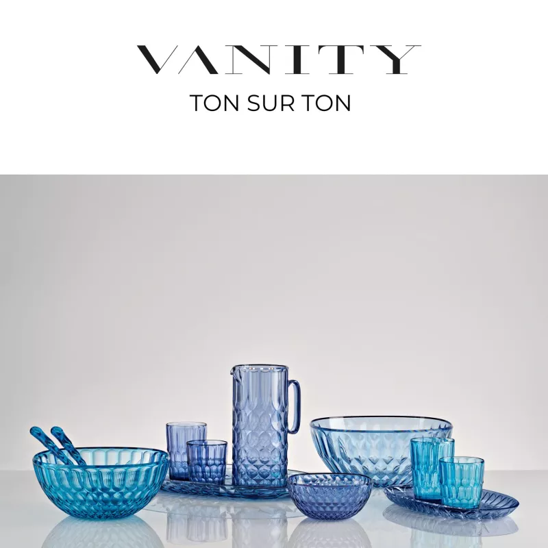 VANITY Petit Plateau Ovale 32X19.5 Cm GUZZINI Bleu Mer – Image 5