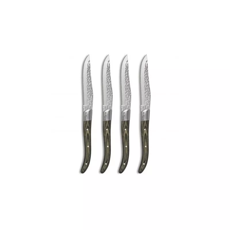 VOLCANO Coffret En Bois Palette De 4 Couteaux à Steak En Acier LOU LAGUIOLE – Image 5
