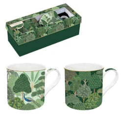 EASY LIFE WOODLAND Coffret 2 Mugs 30cl En Porcelaine